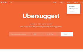 Planificateur de mots clés Ubersuggest