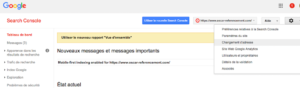 Changement d'adresse search console referencement 