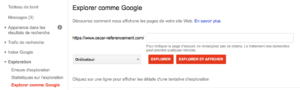 Demande d'indexation nouvelle URL