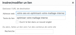 Optimisation liens internes