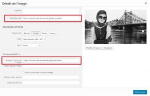 Optimisation image alt text wordpress