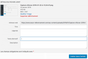 Renseigner les balises images, texte alternatif pour le SEO