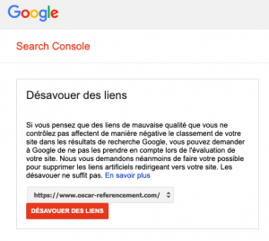 desindexation liens google