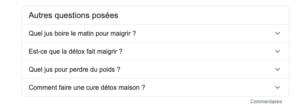 autres questions posées SERP