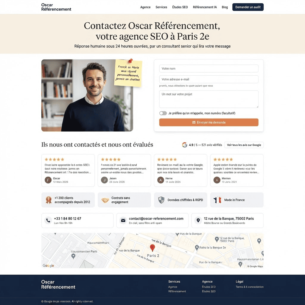 optimisation formulaire de contact page