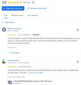 Avis google GMB