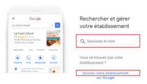 Recherche etablissement Google My Business