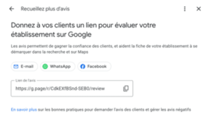 obtenir des avis google