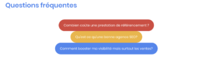 FAQ page d'accueil