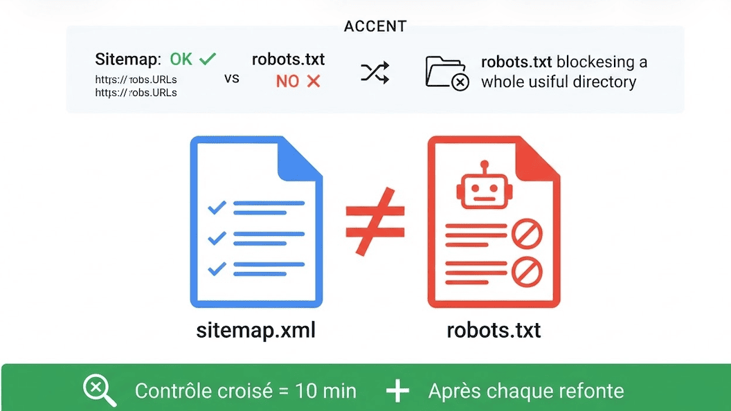 sitemap et un robots.txt qui se contredisent