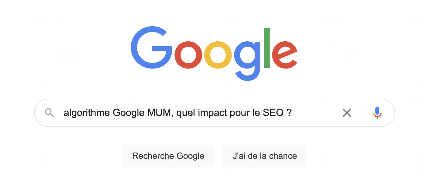 Algorithme Google MUM référencement naturel