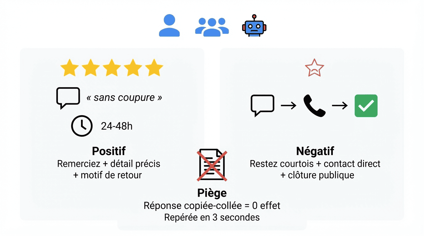repondre avis positif negatif