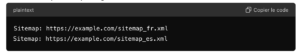 Sitemaps multilingues