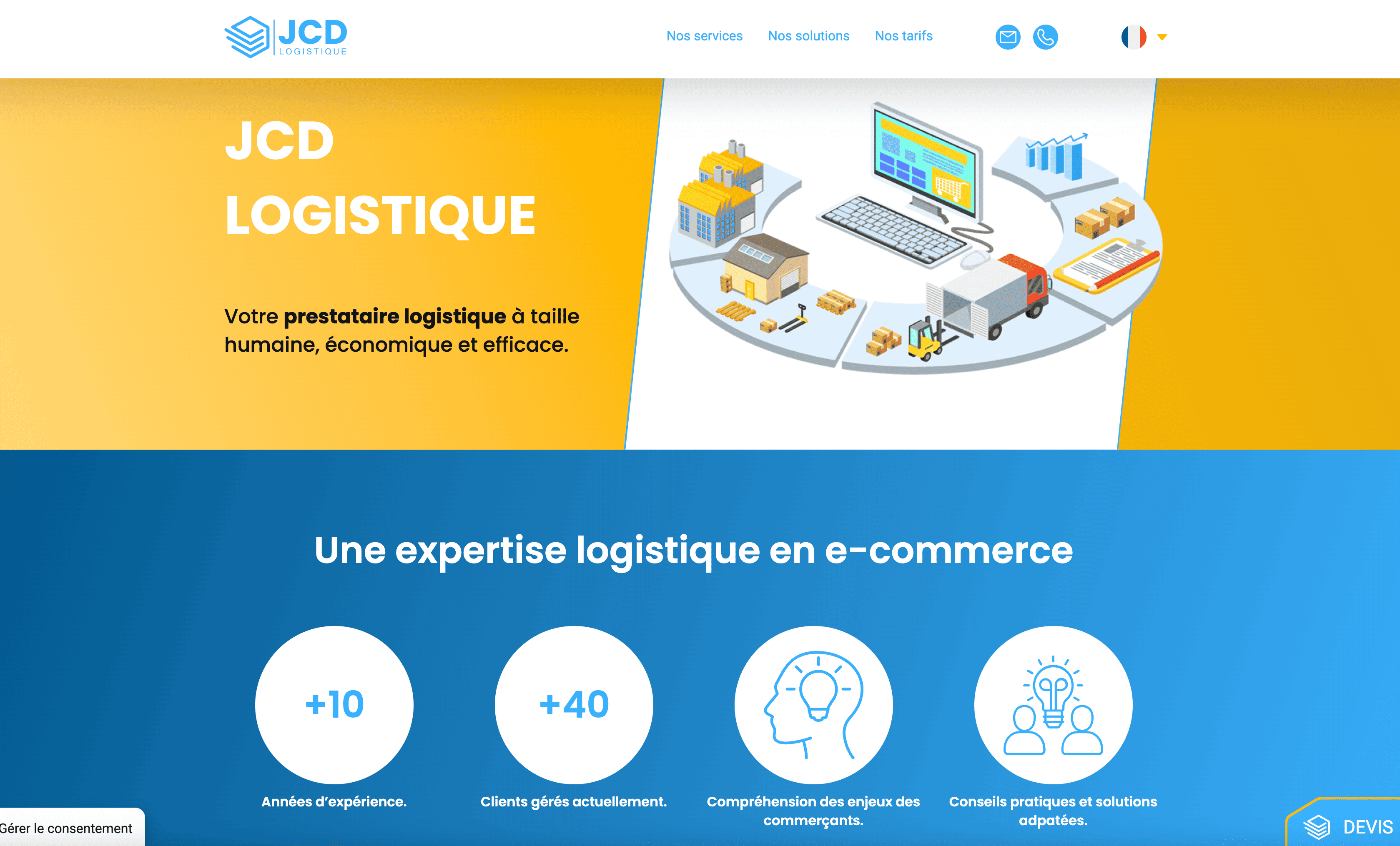 Referencement naturel prestataire plateforme logistique