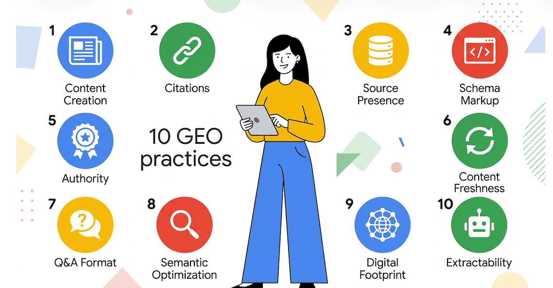 GEO : méthodes qui influencent les réponses des IA génératives