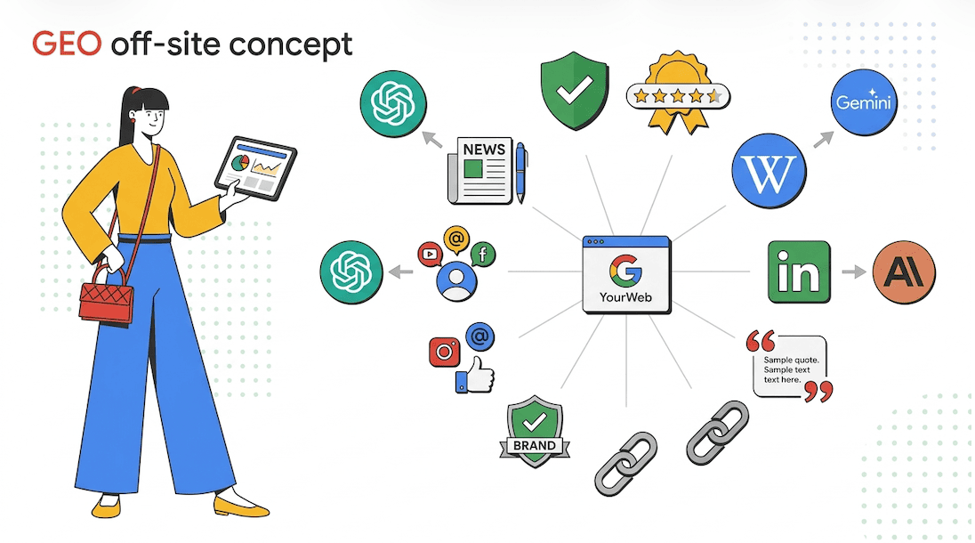 GEO off-site referencement moteurs IA