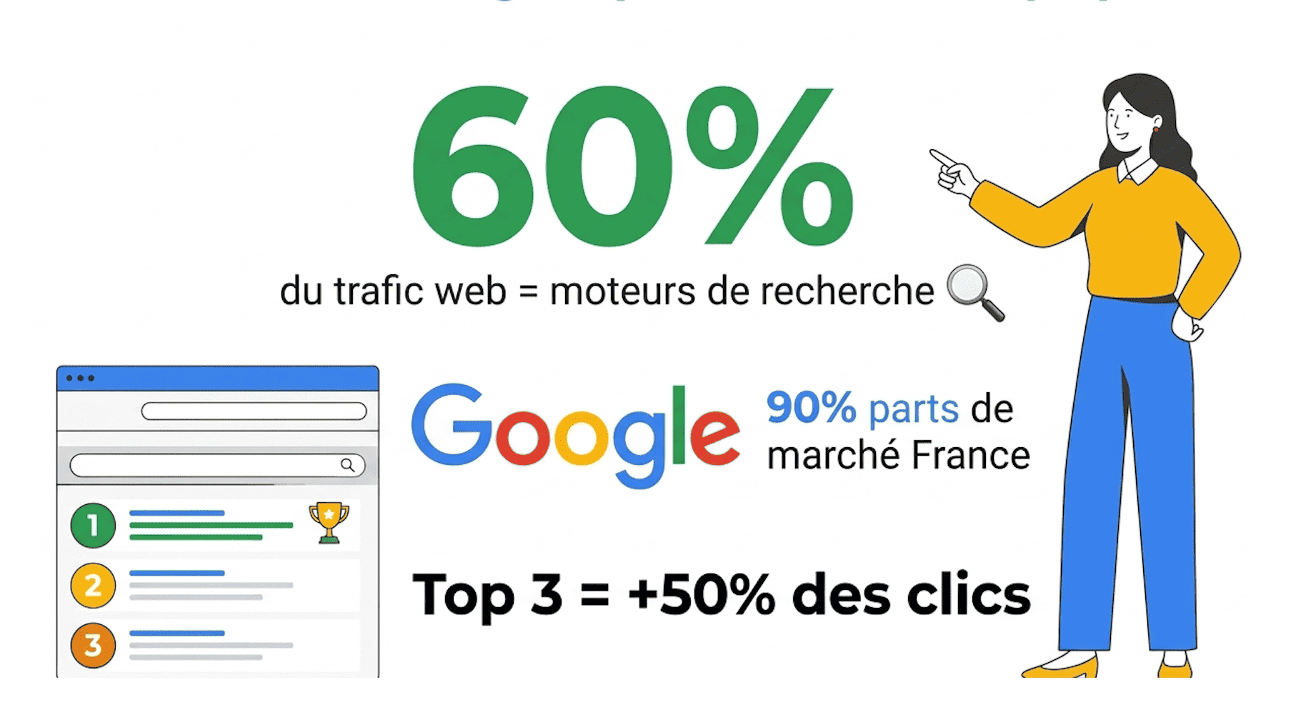 trafic organique reste le premier canal d'acquisition web